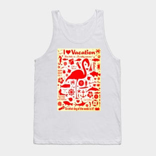 Vintage Travel - I Love Vacations Tank Top